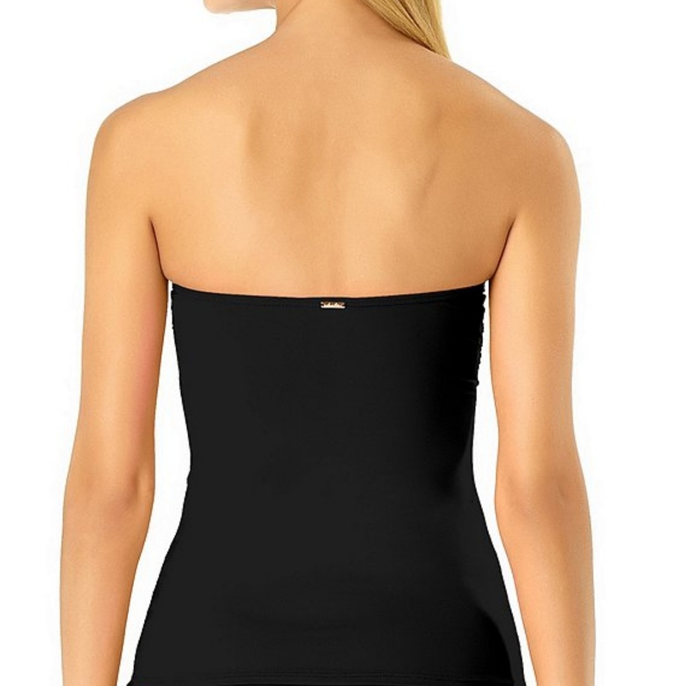Anne Cole XS Tankini Black Twist-front Ruched - Picture 5 of 7